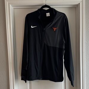 Nike Men's Black Windbreaker with Red Logo